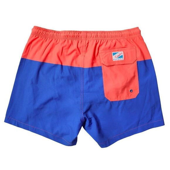 Bermies Men's Classic Liner Swim Shorts Trunks in Malibu Blue/Orange Size XL NWT - Picture 4 of 8